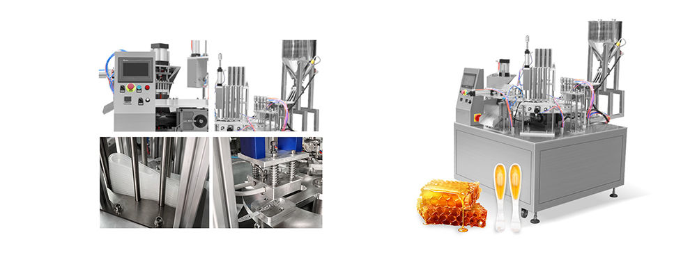 转盘式蜂蜜勺灌装封口机